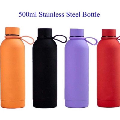 500ml Edelstahl Trinkflasche Doppelwandig Vakuumisoliert Thermoskanne