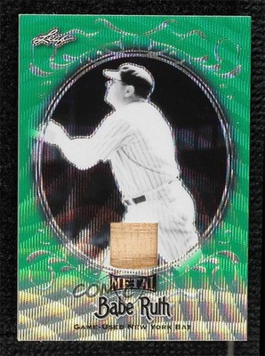 2019 Leaf Collection Game-Used Bat Green Wave 3/3 Babe Ruth #SB-46 HOF 0rm6