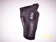 Right Hand Vintage Bianchi Holster For .38. 357 up to 6" Basketweave