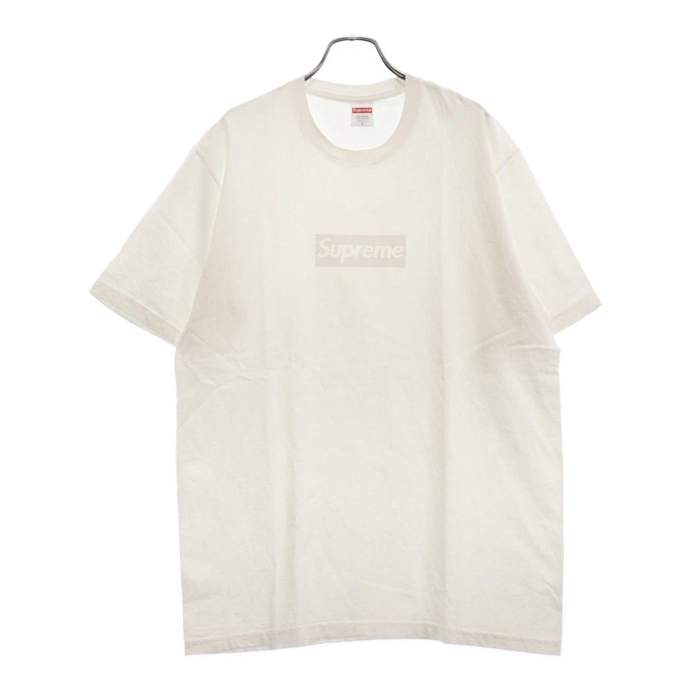 SUPREME 23SS Tonal Box Logo Tee Tonal Box Logo Print T Shirt manches courtes n Wh