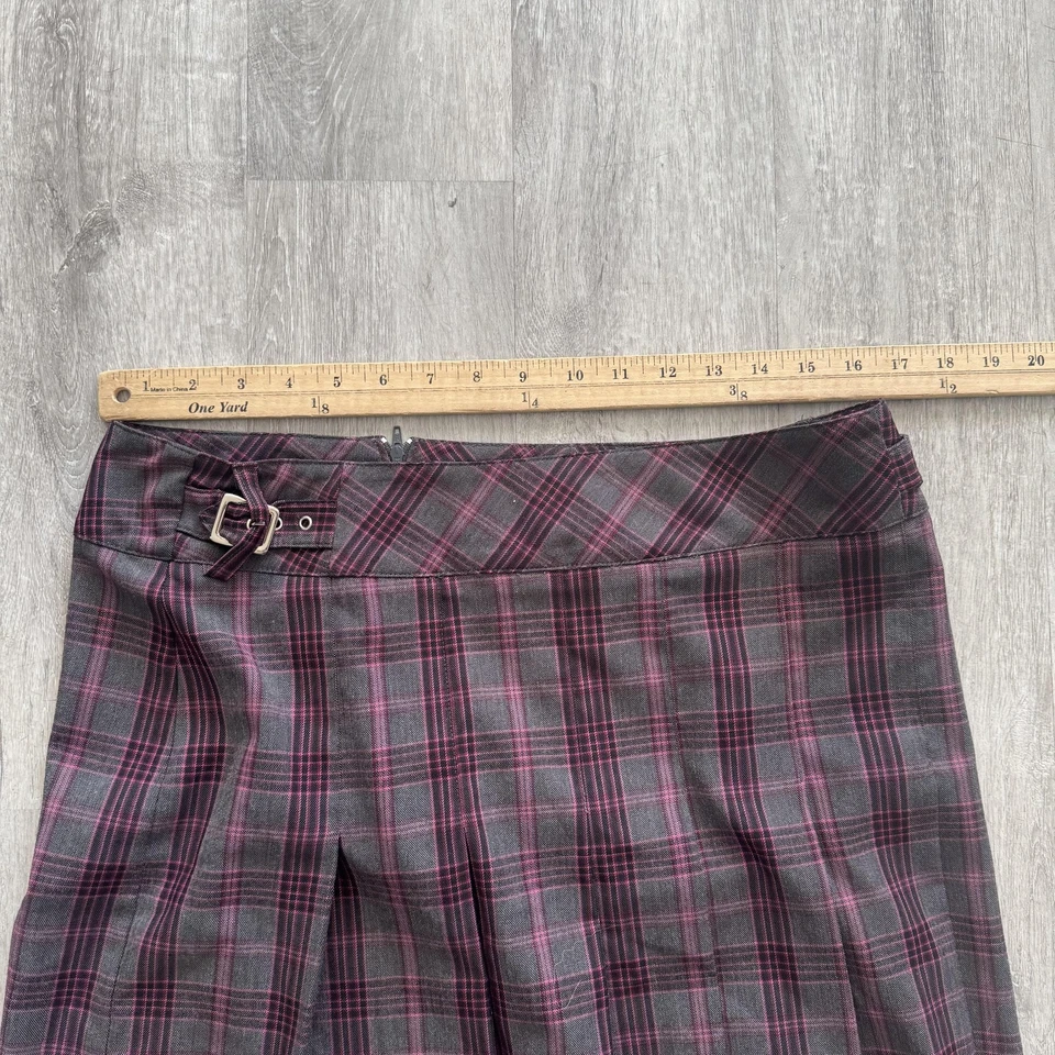 Fashion Bug Skirt Womens 10 Plaid Stretch Buckle Pleated Schoolgirl Preppy Class - Image 2 of 4