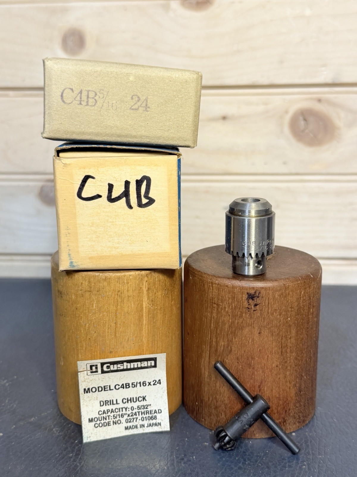 Cushman Micro Drill Chuck 5/32" Capacity 5/16-24 Thread C4B Made In Japan