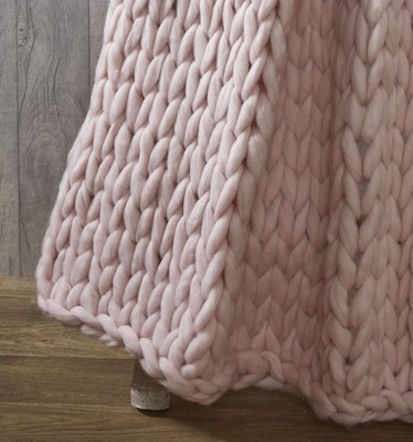 Chunky Knit Throw Cable Hand Knitted Sofa Bed Luxury Soft Blanket