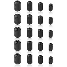Ferrite Ring Core Black RFI EMI Noise Suppressor Cable 1 Count Pack of 20