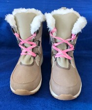 Cat  Jack Girls' Kasey Faux Fur-Thermolite Winter Boots-Tan-US Big Kids Sz 5