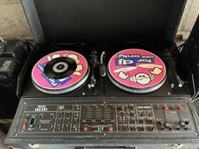 Vintage NJD DM-600 Twin Deck DJ Console + Pulsar Zero 3000 + Speakers