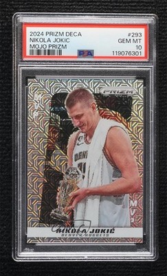 2024 Prizm Deca MVP Award Winners Mojo 5/25 Nikola Jokic #293 PSA 10 GEM MT 13qb