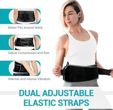 Wireless Heating Massage Belt Lumbar Back Vibration Heat 58" New