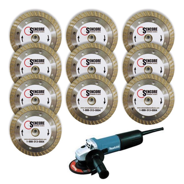 Makita Grinder + 10 Turbo 4 1/2" Diamond Saw Blades eBay