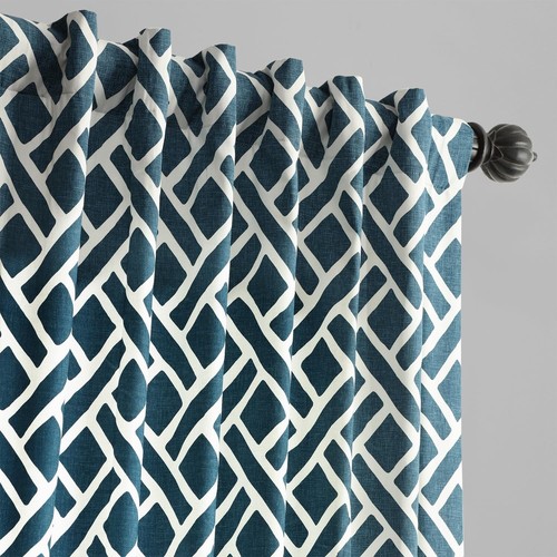 HPD Half Price Drapes Modern Geometric Printed Curtains Luxury Cotton Curtain... - 第 4/10 張圖片