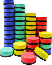 48 Pack Magnetic Dry Erase Erasers, 2 X 2 Inch  Whiteboard Dry Erasers