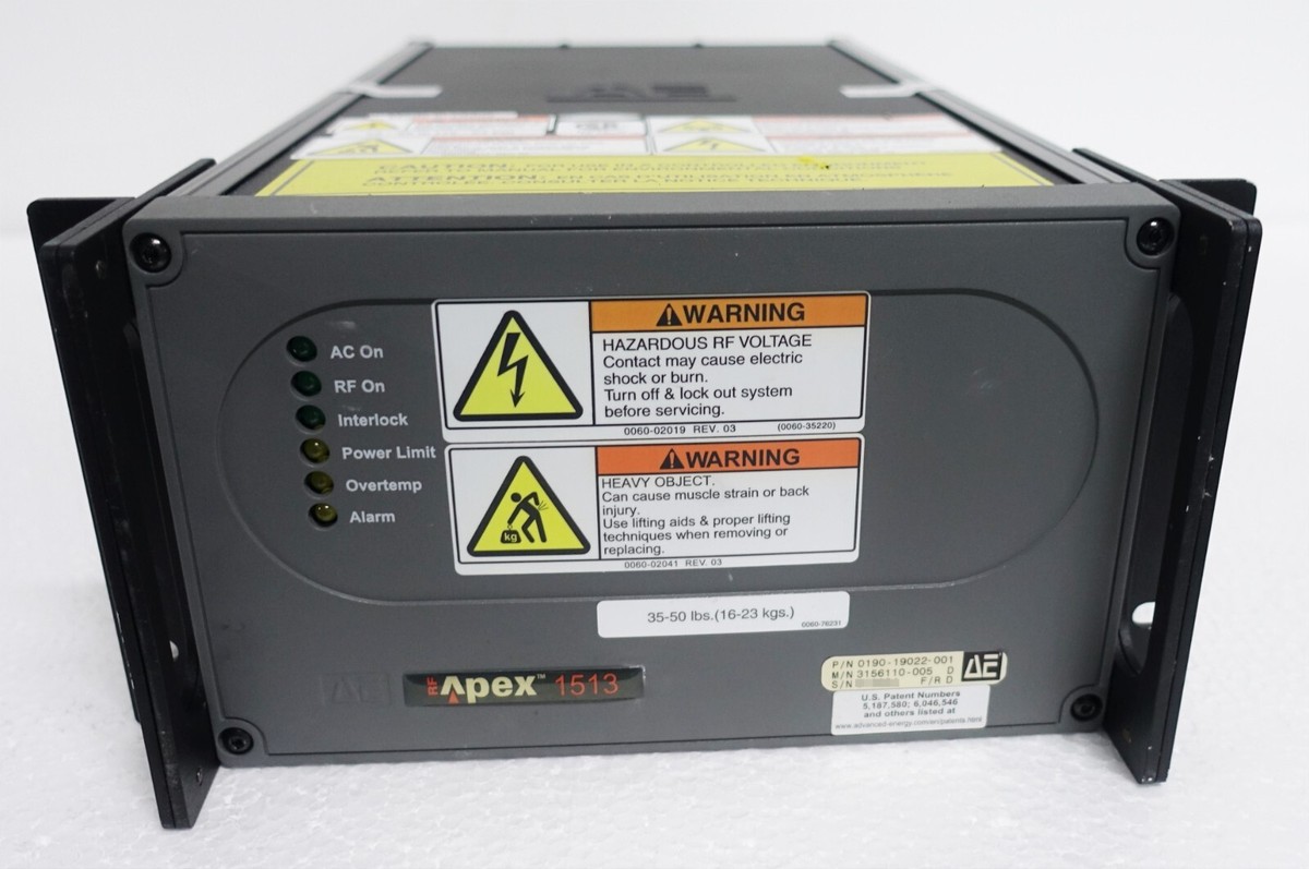 ADVANCED ENERGY AE APEX 1513 3156110-005 D RF GENERATOR AMAT 0190