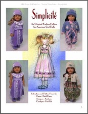 "Simplicit " Fashion Pattern for American Girl Dolls
