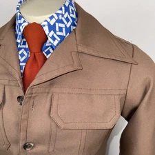 Vtg Levis Panatela Jacket Mens Leisure Suit Blazer Coat Levi’s Disco 70s Medium