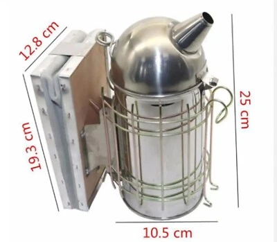 GOLDEN BEAR Bee Hive Smoker dome top conic top Stainless Steel with Heat Shield Calming