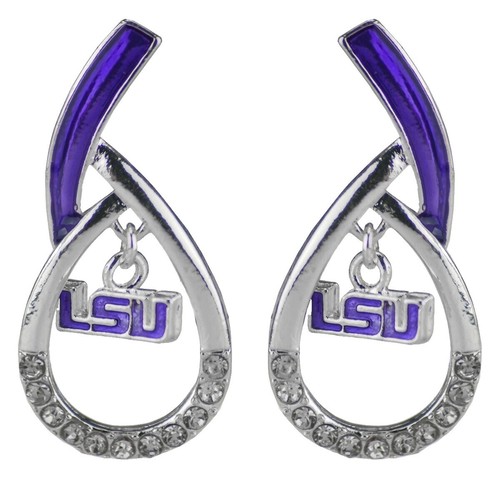 Chicka-D NCAA LSU Tigers Women's Cropped Campus Hoodie – Oatmeal, Burnout Fleece, Officially Licensed