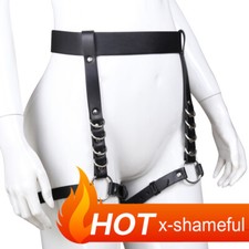 Woman PU Leather Garter Body Harness Binding Strap Waist Leg Thigh Suspenders