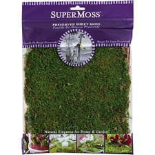 SuperMoss Preserved Decorative Sheet Moss for Home and Garden, Fresh Green, 2oz