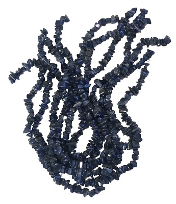 Lot of 6 Strands 16  Each Genuine Sodalite Chip Beads 4-10mm Total 96 