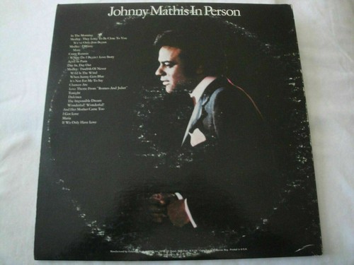 Johnny Mathis In Person DOUBLE (Vinyl LP Record) - Recorded Live at Las Vegas - Picture 2 of 2