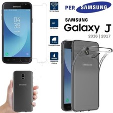 CUSTODIA COVER + PELLICOLA VETRO TEMPERATO per SAMSUNG GALAXY J3/J5/J7 2016/2017