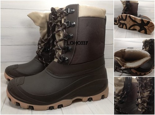 Scarponi impermeabili imbottiti stivali canadesi da neve da caccia pesca  funghi | eBay