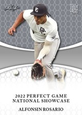 Alfonsin Rosario 2022 Feuille Parfait Jeu " 1ère Ever Imprimé " Carte Rookie #6