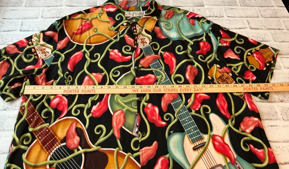 New Orleans Jazz Fest 2005 Art4Now Bayou Wear Mens S/S Hawaiian Shirt 3XL - Image 3 of 4