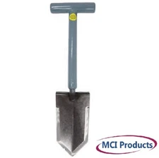 Lesche Sampson Pro-Series T-Handle Shovel 18” with Sharpened Edge for Cutting