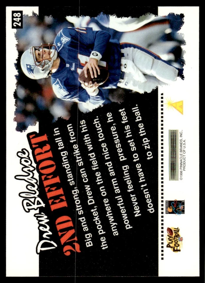 1996 Score Football Card Drew Bledsoe A New England Patriots #248 - Image 2 of 2