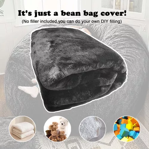 7FT Riesiger Sitzsack Sofabezug Wohnzimmer Sitzsack Sitz Stuhl Faule Sofabezug - Bild 2 von 10