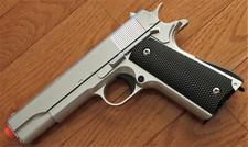 Metal 1911 Airsoft Spring Pistol Silver Shoot up to 300 FPS with 0.12G BB