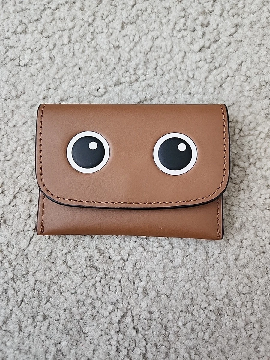 NWT Coach Saddle Smooth Glovetanned Leather With EYES Card Case 