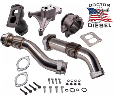 Non EBP Turbo Pedestal Exhaust Housing Up Pipes For 94-97 Ford 7.3L Powerstroke