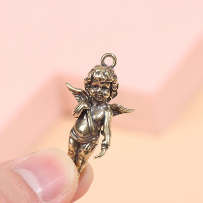 Brass Angel Wings Pendants for Necklaces Solid Copper Key Chains DIY AccessorTA