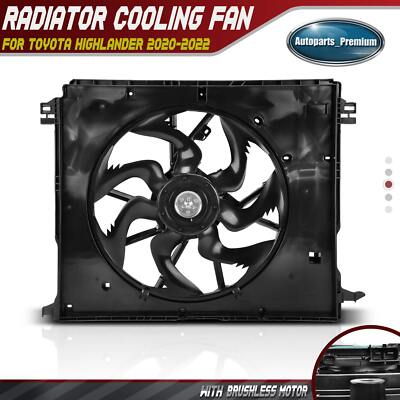 Radiator Cooling Fan Assembly w/ Brushless Motor for Toyota Highlander 2020-2022