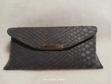 NEW Cinzia Gray Faux Snakeskin Eyeglass Sunglasses Case