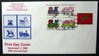 US, 1999 Santa Claus Indiana FDC & Tied On, Trains, Cachet & ALA Seals
