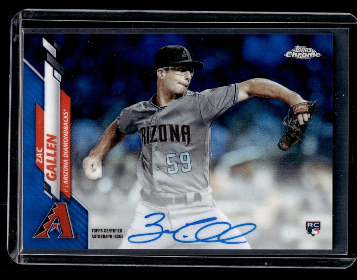 2020 Topps Chrome Zac Gallen Auto /150 Blue Refractor Rookie Diamondbacks