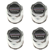 Set Of 4 American Racing Chrome Wheel Center Cap 3.27 Push Through Dome 1327000