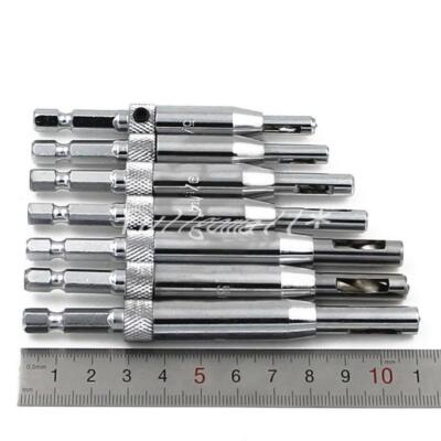 Door Self-centering Hinge Hole Opening Drill Bit Twist Wood Carpenter Kit x7pcs