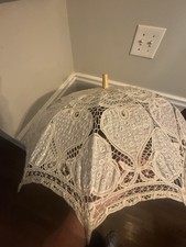 Vintage Lace Parasol Umbrella Victorian Style Decorative Bridal Umbrella