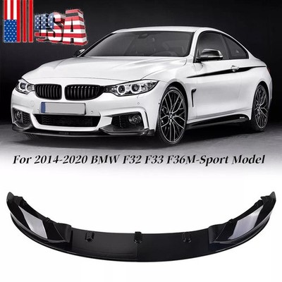 Gloss Black Front Bumper Lip Splitter For BMW F32 F33 F36 4 Series M Sport 14-20