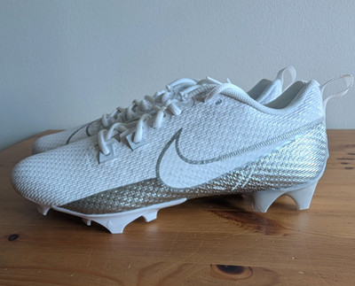 Nike Vapor Edge Speed 360 2 Men Size 7.5 Silver White Football Cleats DA5455-102