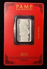 2012 Pamp Suisse Lunar Calendar Series - Dragon 10 gram .999 Fine Silver Bar