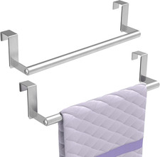 over the Door Towel Rack, Kitchen Towel Holder over Cabinet Door Towel Bar Stain