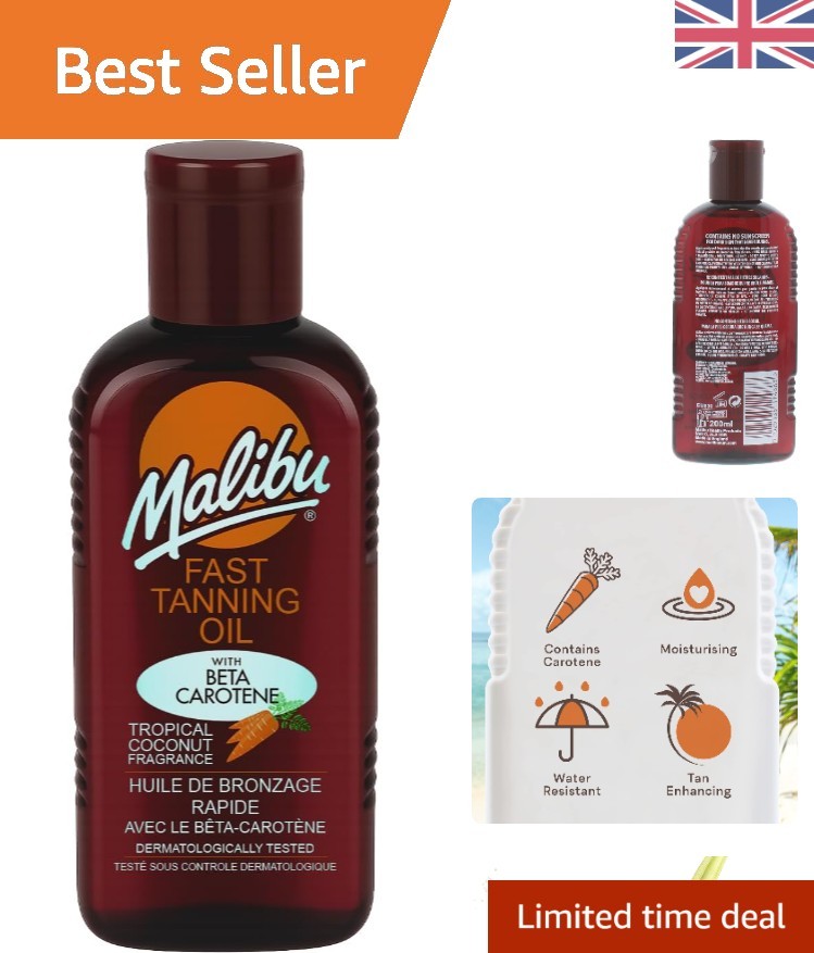 Malibu Fast Tanning Oil 200ml Sun Tan Accelerator - Image 6