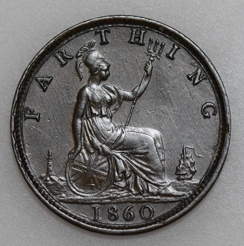 1860 Victoria Farthing — photo from the most recent tracked eBay sale