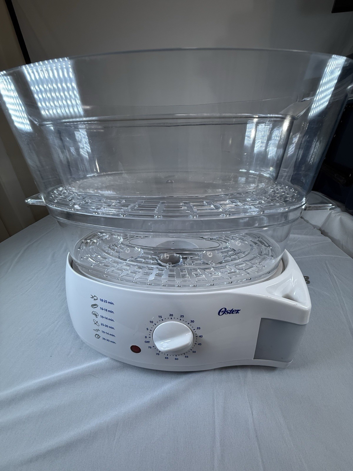 Oster Two Tier Food Steamer & Rice Cooker Model #5711 No Box