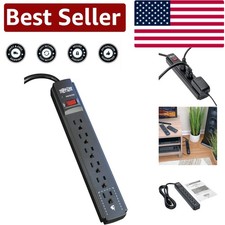 Eaton 6-Outlet Surge Protector with 15A Circuit Breaker  Light Indicator, Black